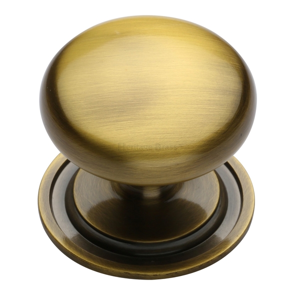 C2240 48-AT • 48 x 48 x 42mm • Antique Brass • Heritage Brass Mushroom Cabinet Knob